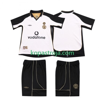 Manchester United Football Shirt 2001 Anniversary Barn Borta tröja 2002 Kortärmad